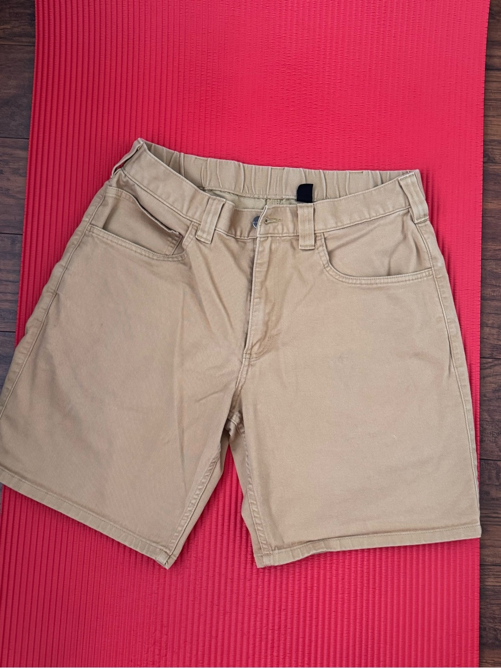 Carhartt Tan Flat-Front Canvas Work Shorts
